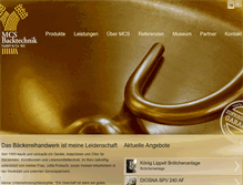 Tablet Screenshot of mcs-backtechnik.de
